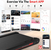 3 in 1 Walking Vibration Pad, Under Desk Treadmill with APP, Portable Treadmills for Home, Walking Pad Treadmill with Remote Control