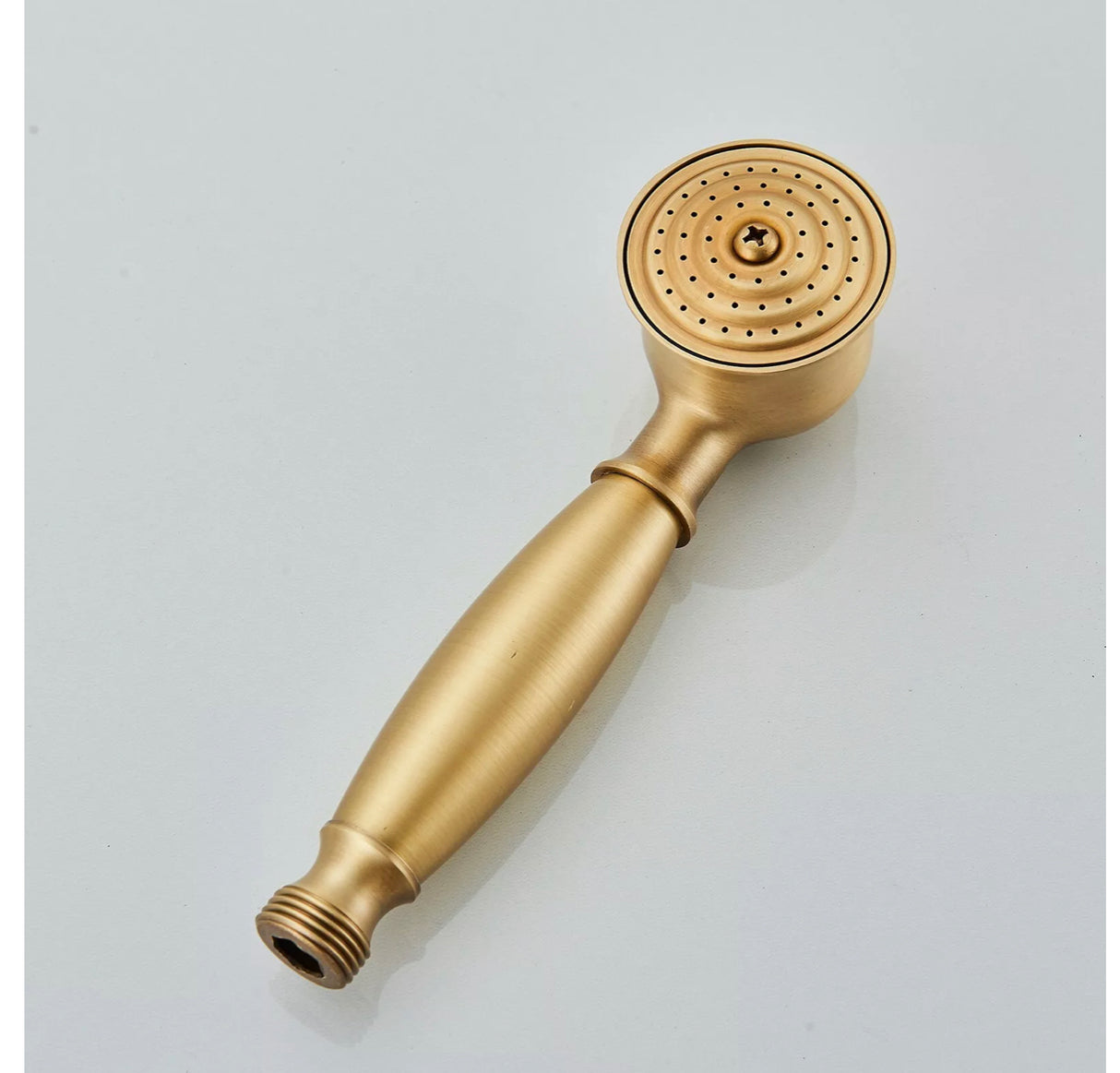 WELS Shower System Set Antique Brass Rainfall Shower Head Hand Shower Wall Mount