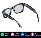 Smart Glasses Recording Videos AI Photo Recognition Answer Translation 260mAh Large Battery IP65 Waterproof Bluetooth Glasses