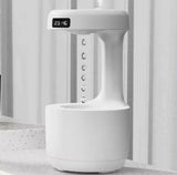 Portable Ultrasonic Anti Gravity Water Drop Humidifier Creative Water Drop Backflow LED Time Display Household Humidifier