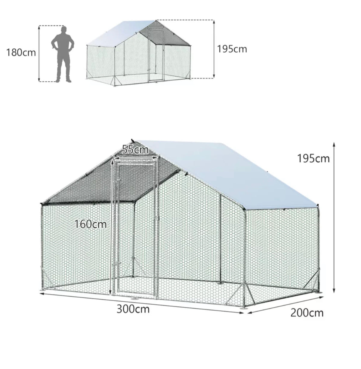 Large Outdoor Dog Kennel & Playpen Enclosure