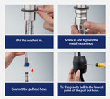 ACA Black 3 Modes Pull Out Kitchen Mixer Tap Laundry Sink Faucet Swivel