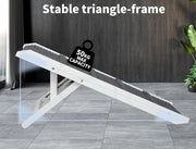 90 cm Folding White Dog Ramp with 3 Height Settings