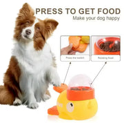Duck-Shaped Interactive Dog Treat Dispenser Toy