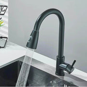 Black 2-Mode Pull-Out Kitchen Mixer Tap – 360° Swivel
