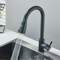 Black 2-Mode Pull-Out Kitchen Mixer Tap – 360° Swivel