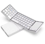 Foldable Wireless Bluetooth Keyboard Rechargeable Portable for PC Mac Smartphone Windows iOS Android