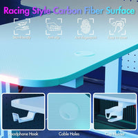 160 cm L-Shaped Gaming & Computer Desk – Black or White