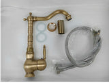 Antique Brass 360°Swivel Basin Taps Mixer Sink Laundry Kitchen Faucet Spout