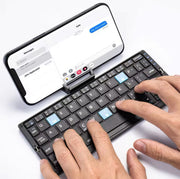 Folding Bluetooth Keyboard with Magnetic Device Stand