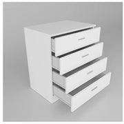 White High-Gloss 4-Drawer Chest