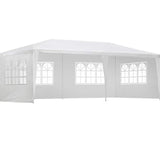 3x6 Marquee Gazebo, Camping Tent Wedding Gazebos Garden Shed Outdoor Party Canopy Patio Carport Car, White 4 Window Wall Carry Bag Water Resistant and UV
