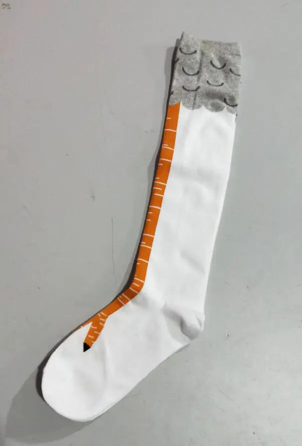 Novelty Chicken-Leg Knee-High Socks – 6 Designs