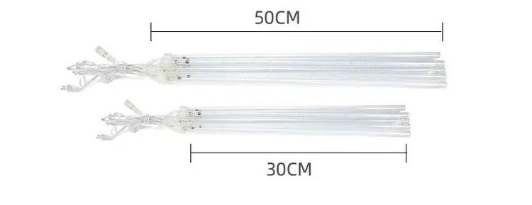 Solar Meteor Shower Lights – 8 Tubes, 30 or 50 cm