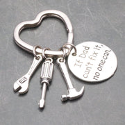 “If Dad Can’t Fix It” Tool-Themed Keychain