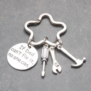 “If Dad Can’t Fix It” Tool-Themed Keychain