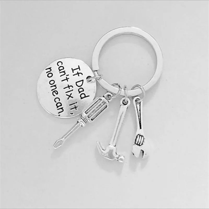“If Dad Can’t Fix It” Tool-Themed Keychain