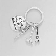 “If Dad Can’t Fix It” Tool-Themed Keychain