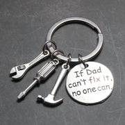 “If Dad Can’t Fix It” Tool-Themed Keychain