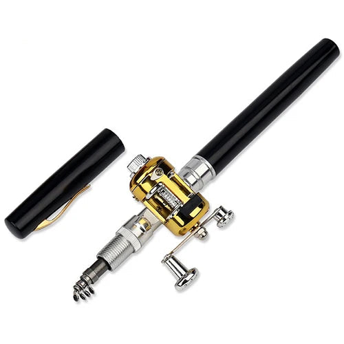 MyPenRod™ Portable Pocket Telescopic Mini Fishing Pole Pen Shape Folded Fishing Rod With Reel Wheel