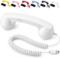 Retro USB-C Wired Phone Handset with Microphone & Volume Control