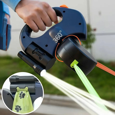 Dual Retractable Tangle-Free Dog Leash