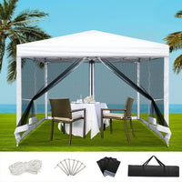 3 x 3 m Pop-Up Gazebo with Mesh Walls – 3 Colours