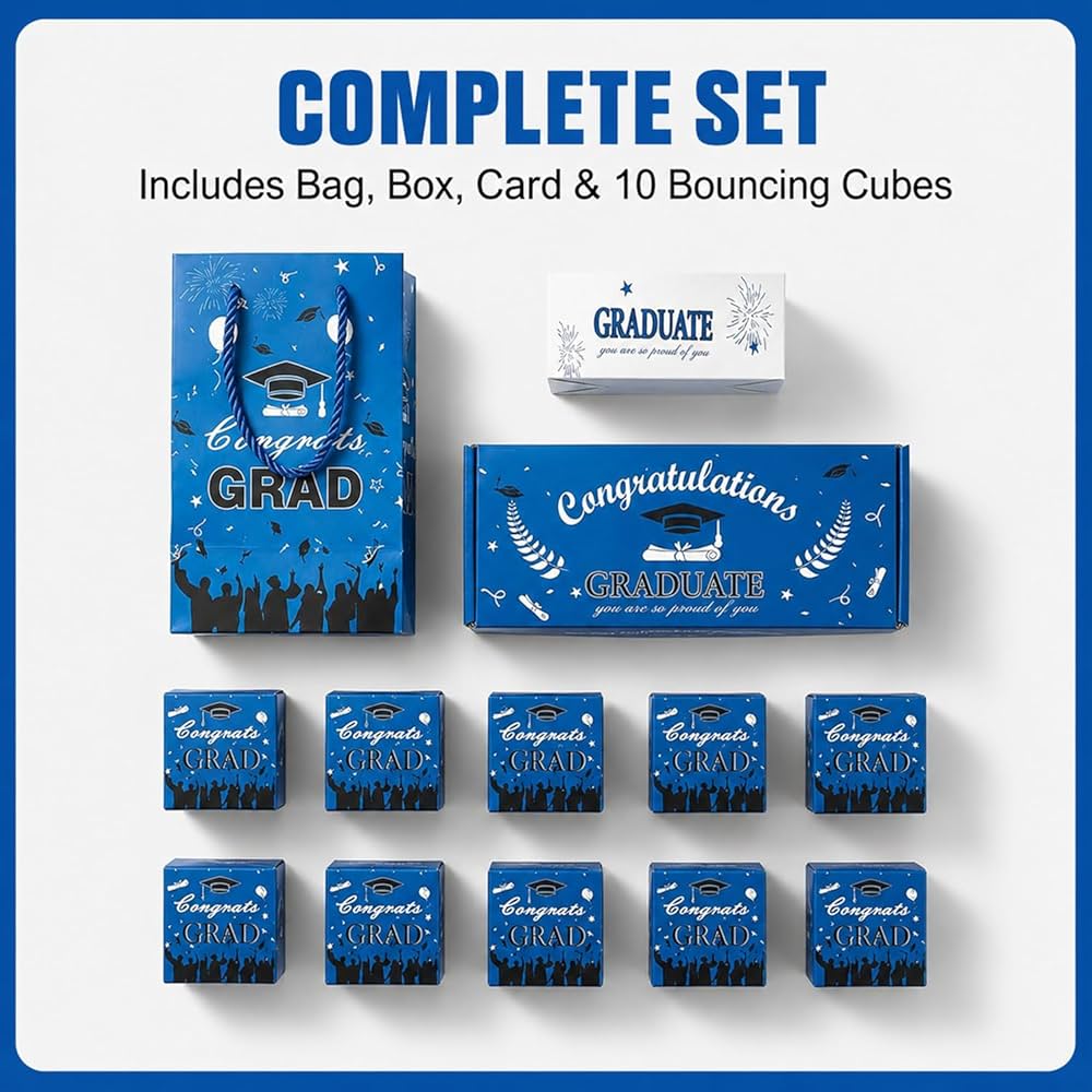 2026 Graduation Pop-Up Surprise Gift Box – Red or Blue