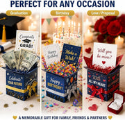 2026 Graduation Pop-Up Surprise Gift Box – Red or Blue