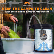 Rechargeable Camping Shower Kit with 10 L Dry Bag