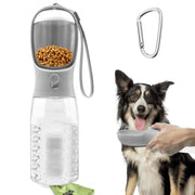3-in-1 20oz Portable Dog Water Bottle – Grey