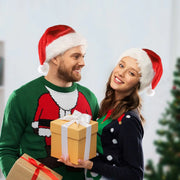 Plush LED Santa Hat for Adults & Children