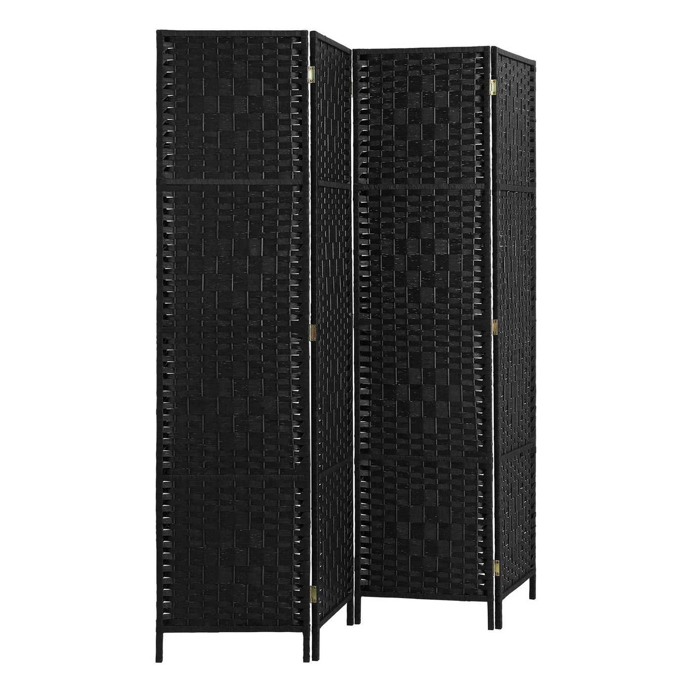 Pine & Woven-Rattan Folding Room Divider – 4, 6 or 8 Panels