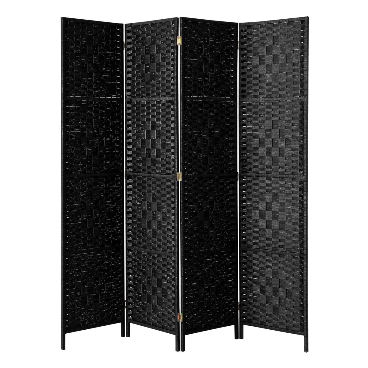 Pine & Woven-Rattan Folding Room Divider – 4, 6 or 8 Panels