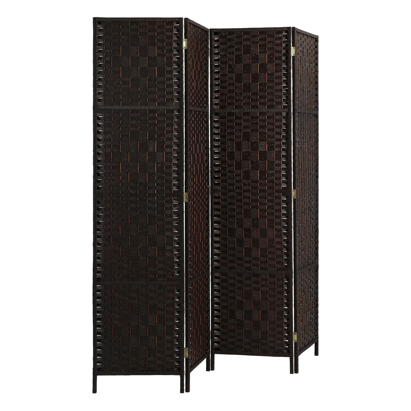 Pine & Woven-Rattan Folding Room Divider – 4, 6 or 8 Panels