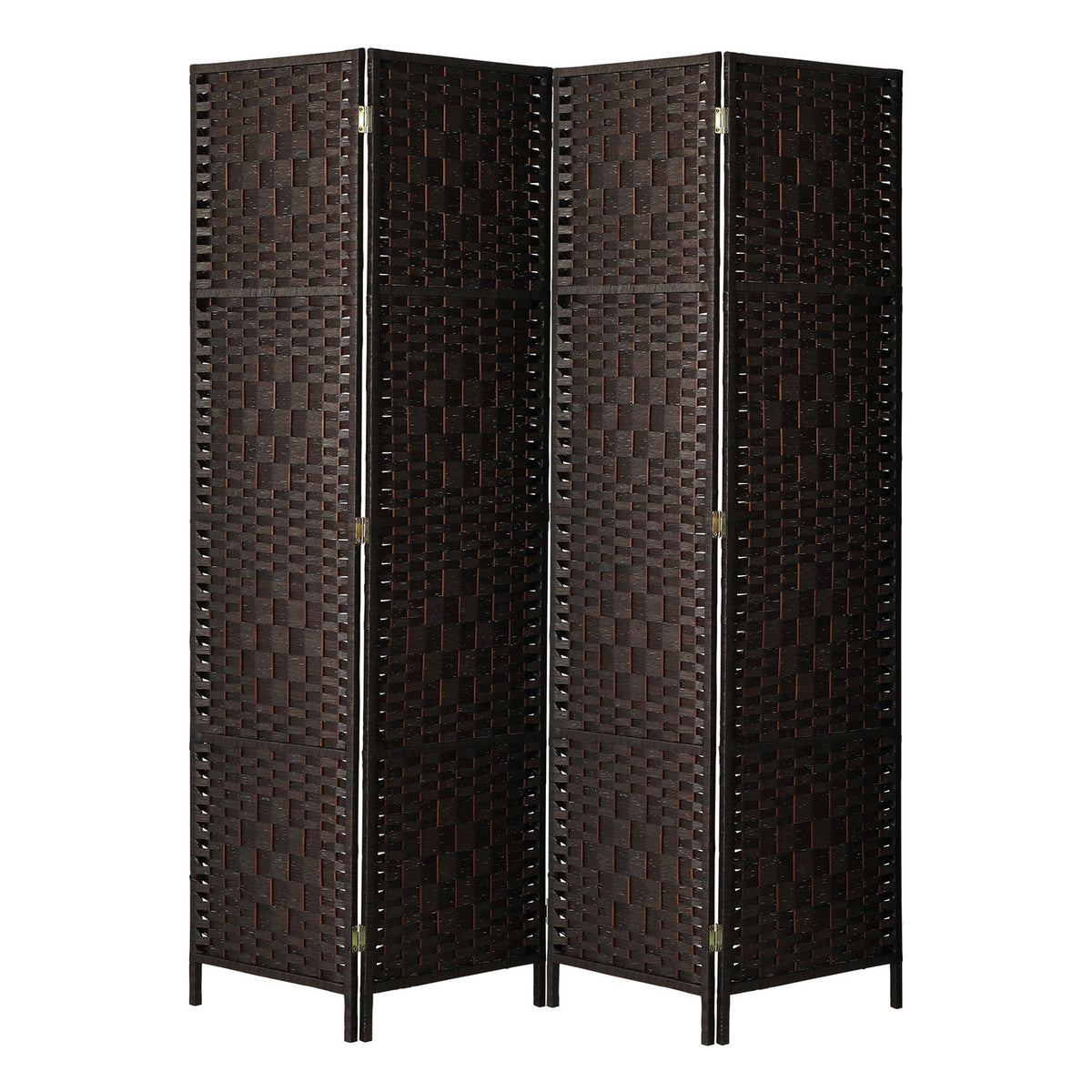 Pine & Woven-Rattan Folding Room Divider – 4, 6 or 8 Panels