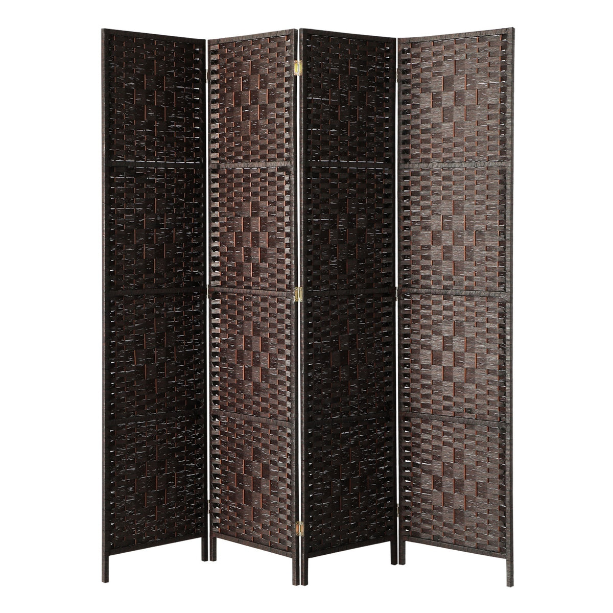 Pine & Woven-Rattan Folding Room Divider – 4, 6 or 8 Panels