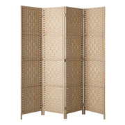 Pine & Woven-Rattan Folding Room Divider – 4, 6 or 8 Panels