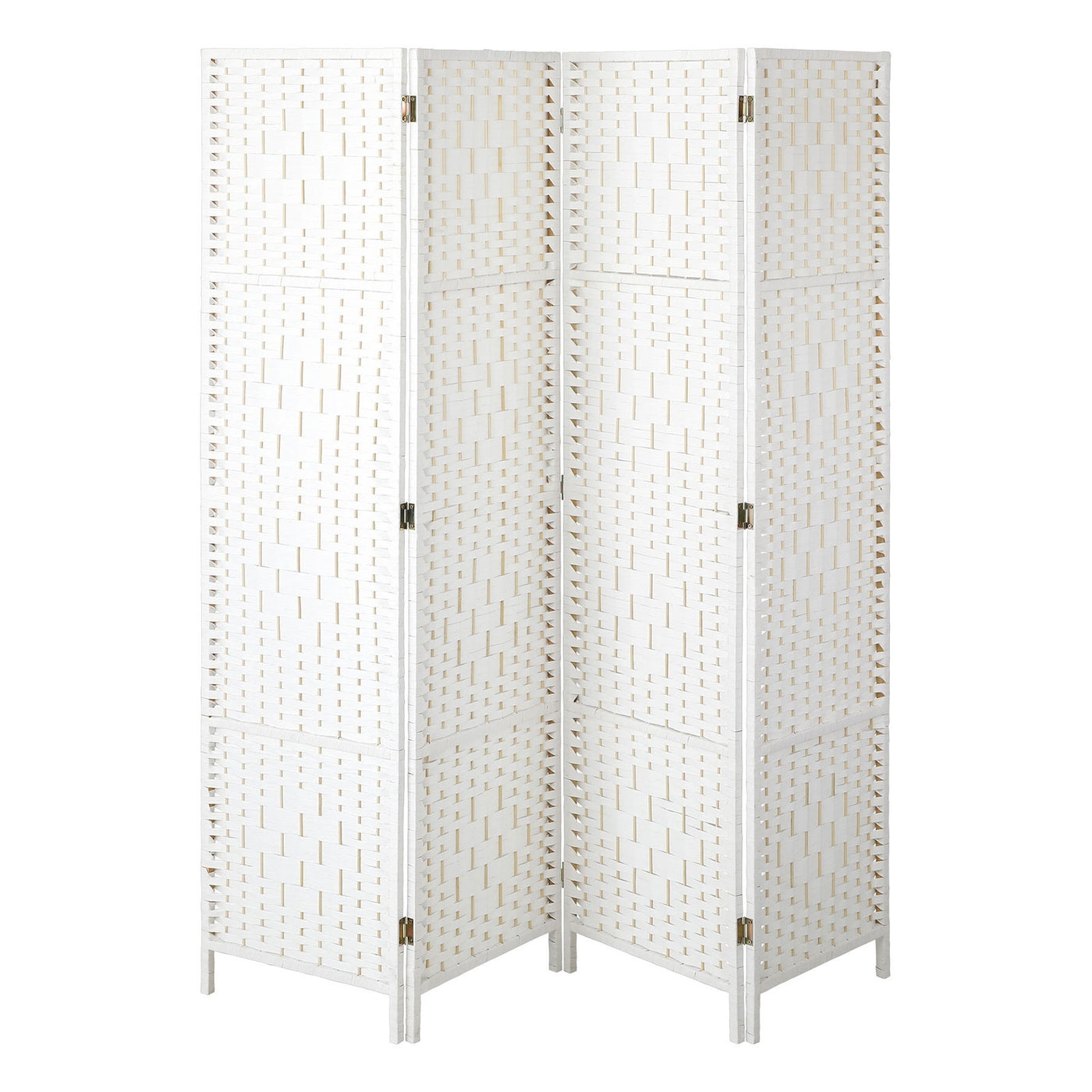 Pine & Woven-Rattan Folding Room Divider – 4, 6 or 8 Panels