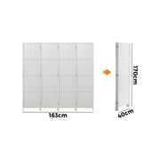 Pine & Woven-Rattan Folding Room Divider – 4, 6 or 8 Panels