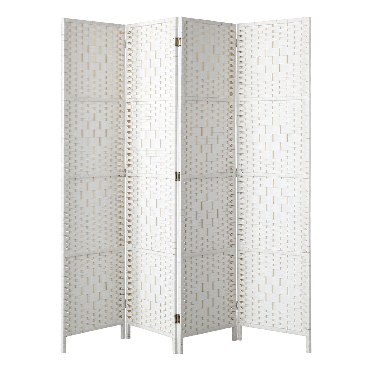 Pine & Woven-Rattan Folding Room Divider – 4, 6 or 8 Panels