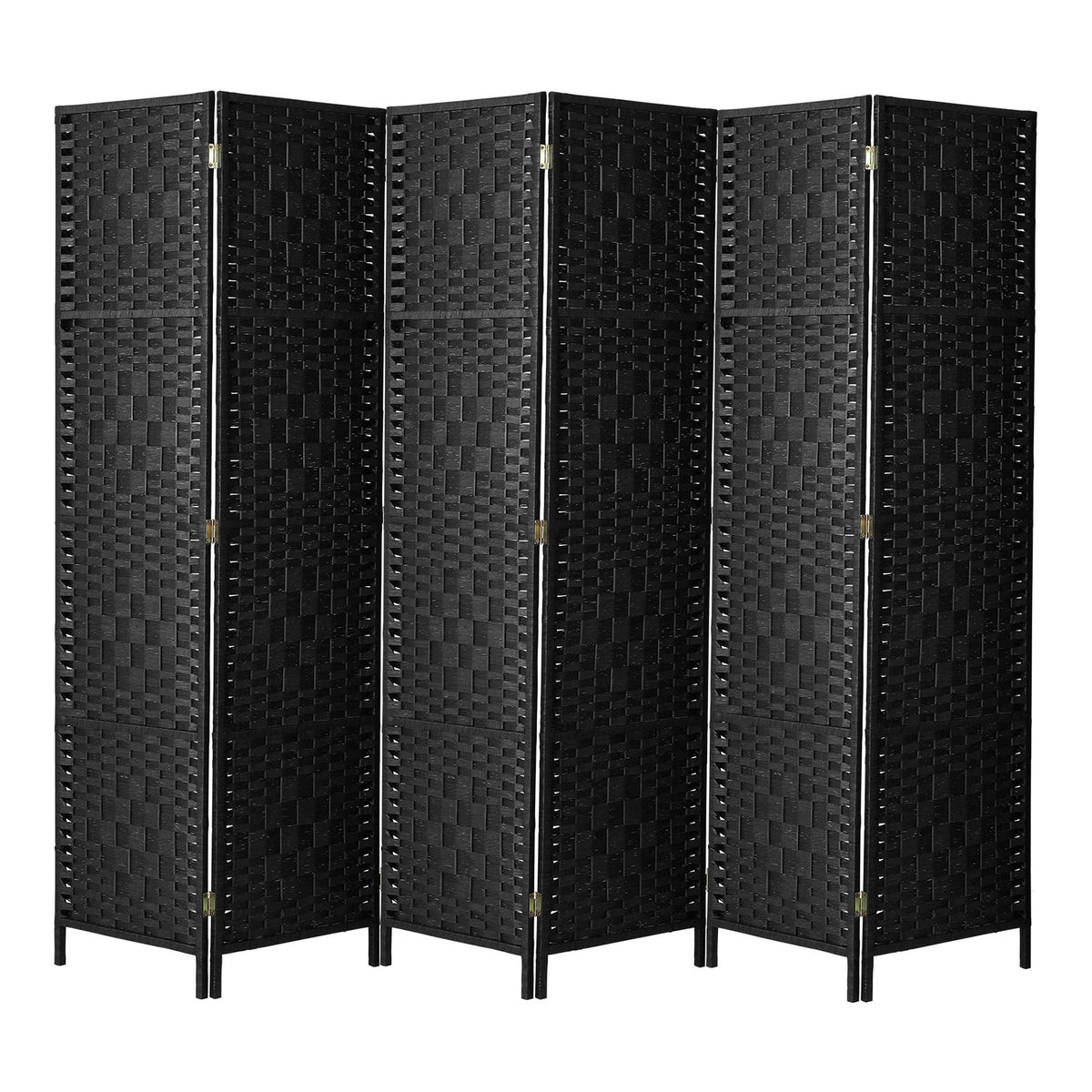 Pine & Woven-Rattan Folding Room Divider – 4, 6 or 8 Panels