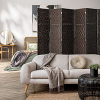 Pine & Woven-Rattan Folding Room Divider – 4, 6 or 8 Panels