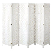 Pine & Woven-Rattan Folding Room Divider – 4, 6 or 8 Panels