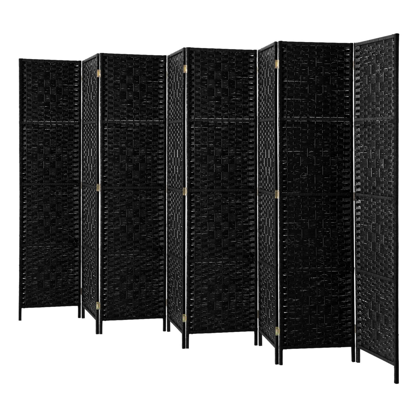 Pine & Woven-Rattan Folding Room Divider – 4, 6 or 8 Panels