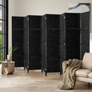 Pine & Woven-Rattan Folding Room Divider – 4, 6 or 8 Panels