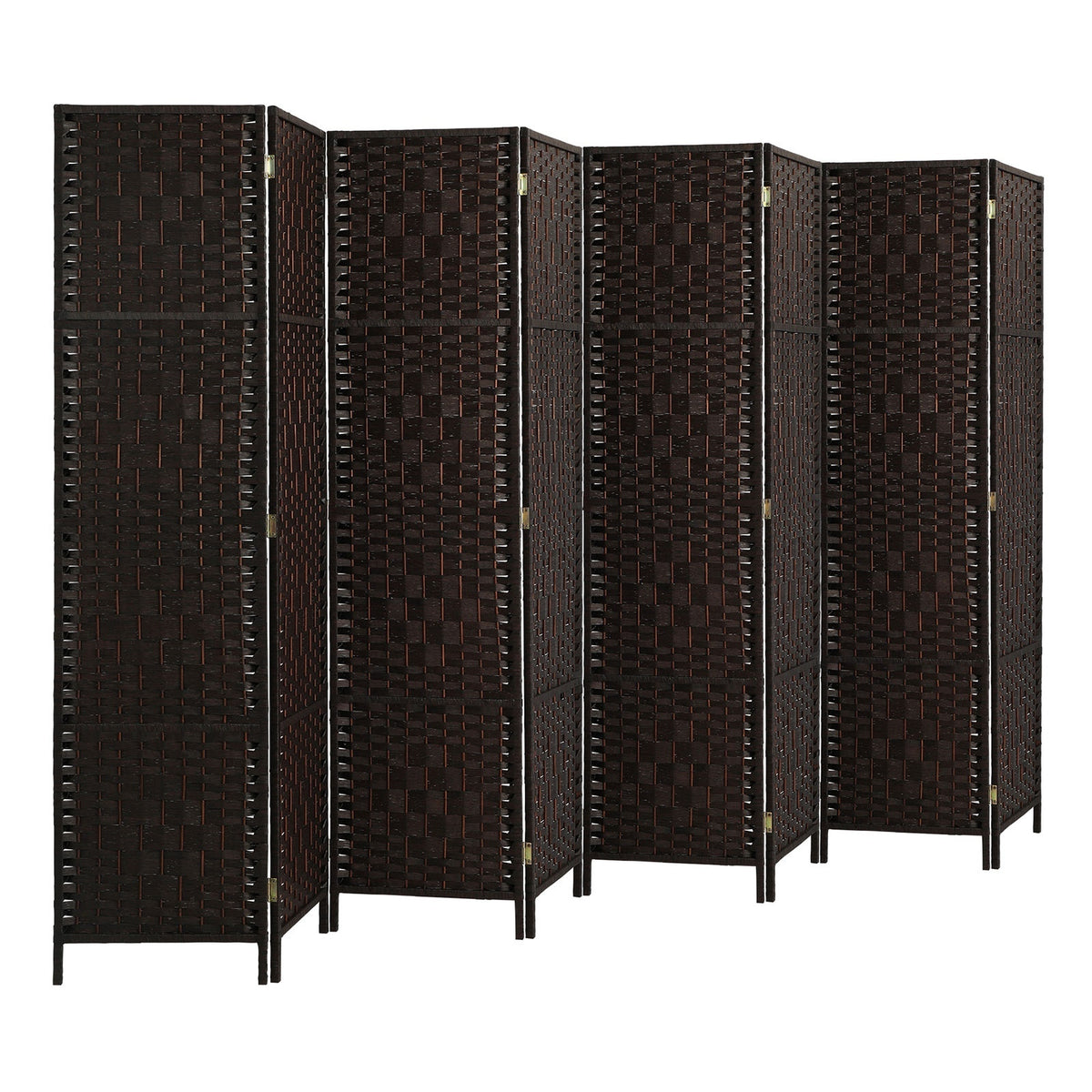 Pine & Woven-Rattan Folding Room Divider – 4, 6 or 8 Panels