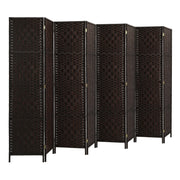 Pine & Woven-Rattan Folding Room Divider – 4, 6 or 8 Panels