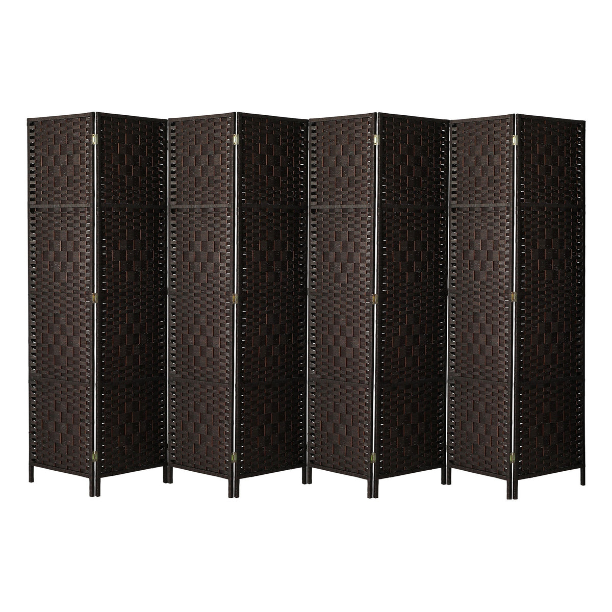 Pine & Woven-Rattan Folding Room Divider – 4, 6 or 8 Panels