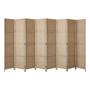Pine & Woven-Rattan Folding Room Divider – 4, 6 or 8 Panels